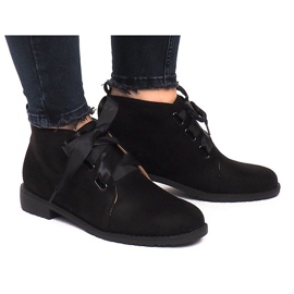 Čizme od antilopa Mašne 100-815 Crna