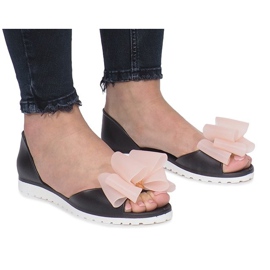 Crne sandale Meliski Flower City crna