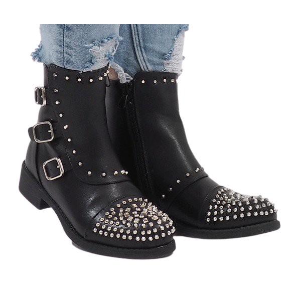 Crne izolirane čizme s klinovima HQ1268 crno