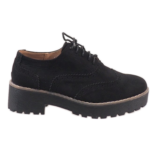 Crne jazz cipele s visokim potpeticama LL185 crno
