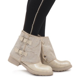 Marquiiz Zlatno ukrašene čizme 6352-PA zlatni