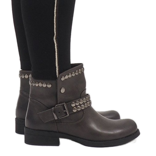 Marquiiz Sivo ukrašene čizme HUQ-008 siva