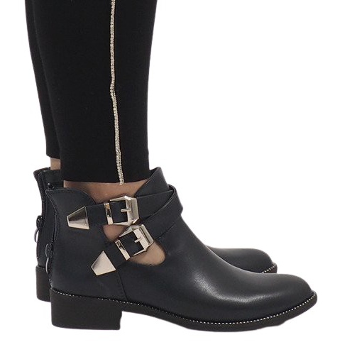 Ideal Shoes Teget otvorene čizme Y8157 mornarsko plava