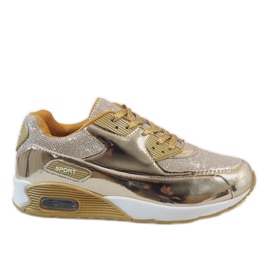 Zlatne sjajne sportske cipele EL18297-17 zlatni