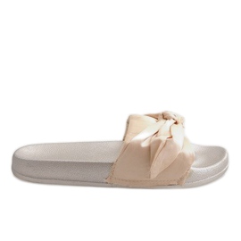 Zlatne papuče s mašnom 5835 zlatni