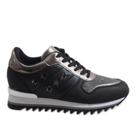 Crne tenisice na klin G-127 crna