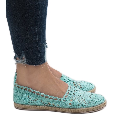 Zelene tenisice s čipkom JX57P zelena