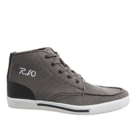 Smeđe elegantne visoke cipele F10455 smeđa