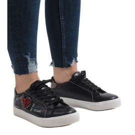 Crne tenisice srce G-115 crna