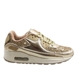 Zlatne sjajne sportske cipele B64-1 zlatna