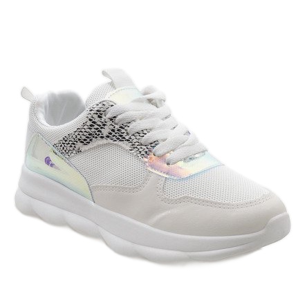 Modne bijele sportske cipele W-3097 bijela