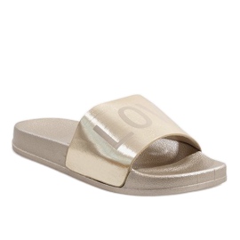 Ljubavne zlatne papuče 812A zlatni