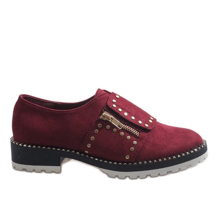 Maroon klizne cipele s klinovima U-6249 crvena