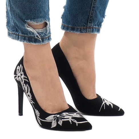 Crne antilop visoke potpetice 16032-18 crno