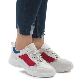 Modne šarene sportske cipele YM-31 bijela