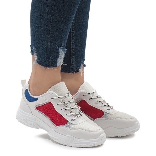 Modne šarene sportske cipele YM-31 bijela