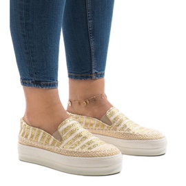 Tenisice zlatne espadrile na platformi GH001 zlatni