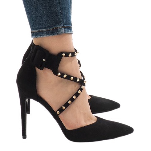 Crne štikle od visokih potpetica GH11547 crno