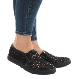 HC233 tenisice od crne čipke crna