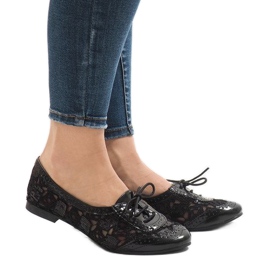 HC236 crne tenisice od čipke crna