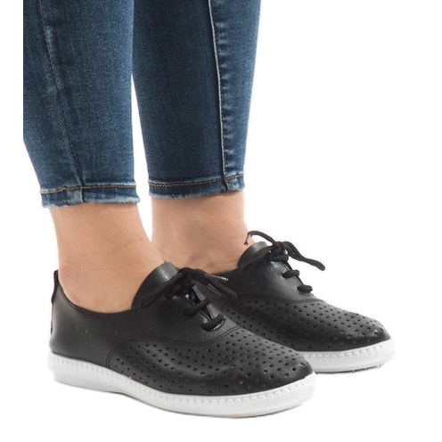 Crne ažur tenisice HR61116 crno