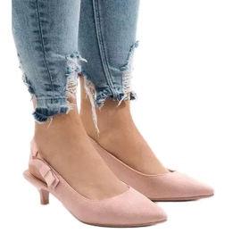 Ružičaste pumpe na peti B-43 ružičasta