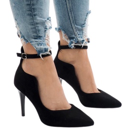 Crne pumpe na peti B-54 crno