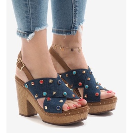 Plave sandale na platformi 1669 plava