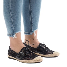 Crne ažurne jazz cipele YW-888 crno