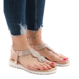 S11 ukrašene ružičaste sandale ružičasta