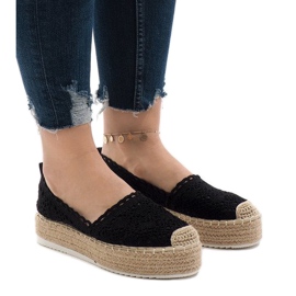 Crne espadrile tenisica na platformi 7801-P crna