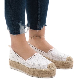 Bijele espadrile tenisica na platformi 7801-P bijela