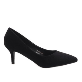 Crne pumpe na peti P-6377 crno