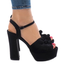 Crne sandale na antilopu 8256-1 crna