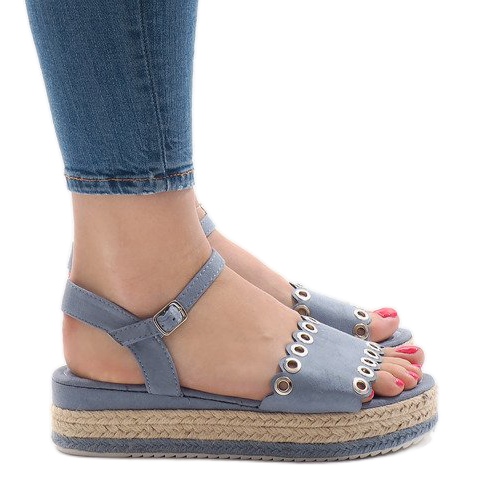 Plave sandale na platformi 99-46 plava