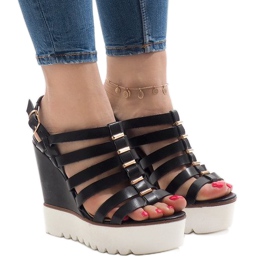 Crne sandale na platformi MC-12 crna