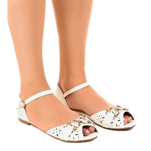 Bijele sandale s kopčom GF-180 bijela