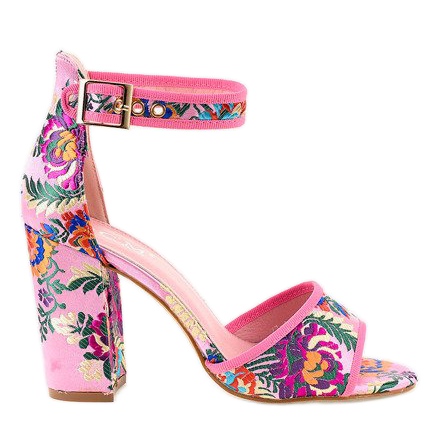 Ružičaste sandale na post 77-14 ružičasta