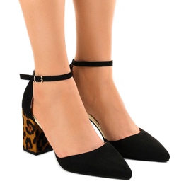 Crne antilop na visokim potpeticama FR276 smeđa crna