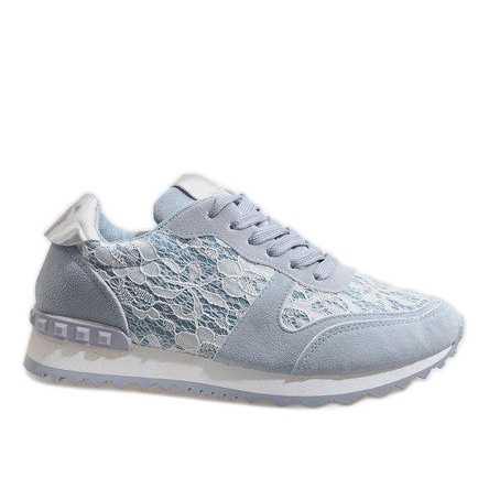 Plave tenisice s čipkom G-100 plava