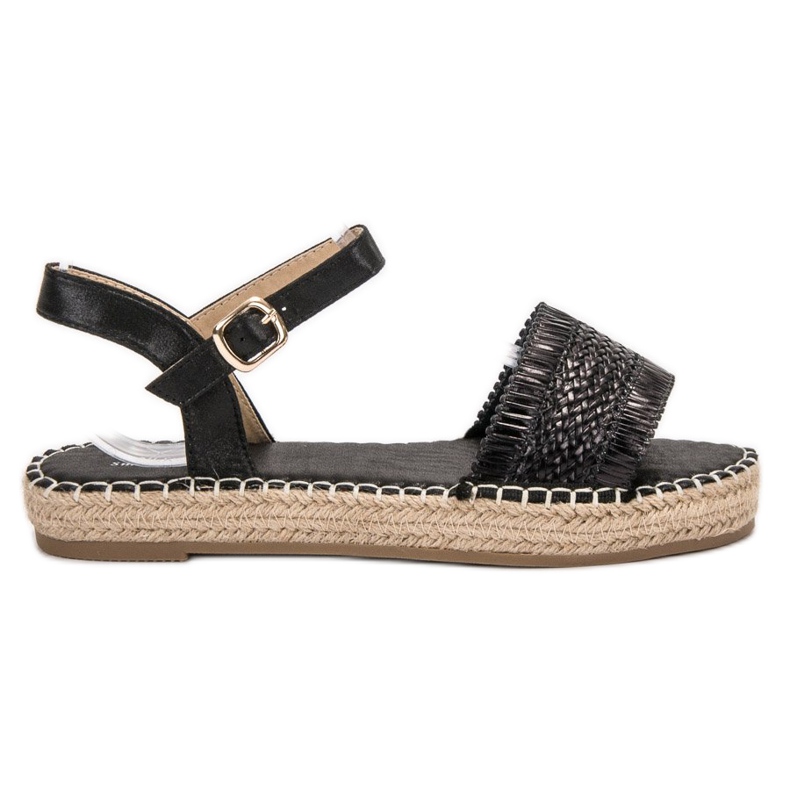 Small Swan Crne espadrile sandale crno