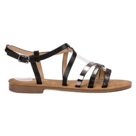 Erynn Ležerne crne sandale crna