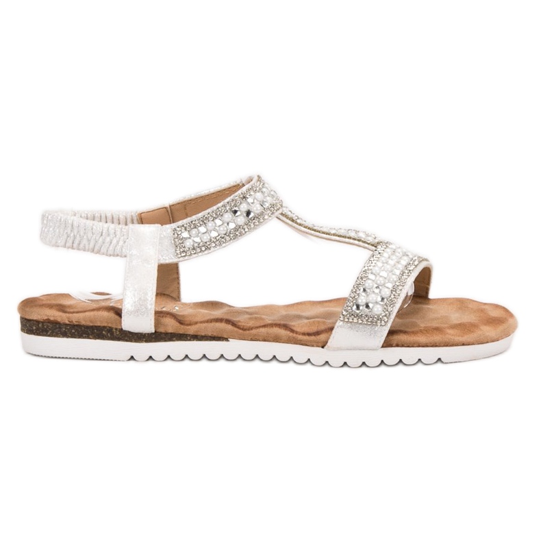 Emaks Ukrašene ženske sandale siva