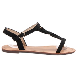 Ch. Creation Sandale od antilopa crna