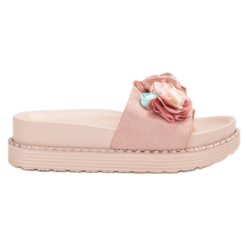 Bello Star Papuče na platformi ružičasta