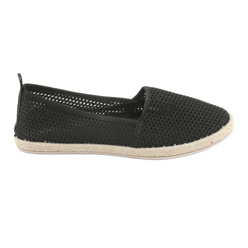 Espadrile s crnom mrežom JX1029 Crna