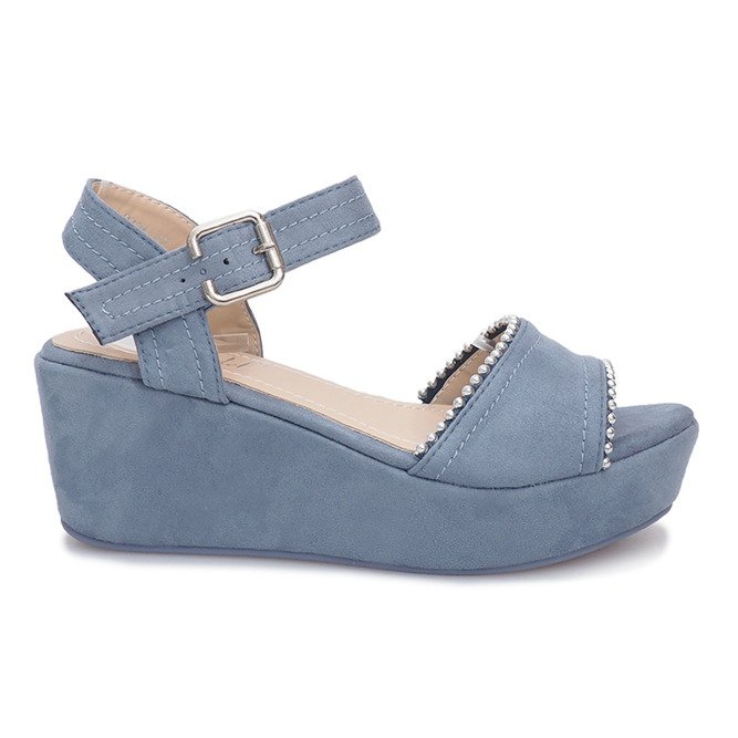 Plave sandale na klin Laguna plava