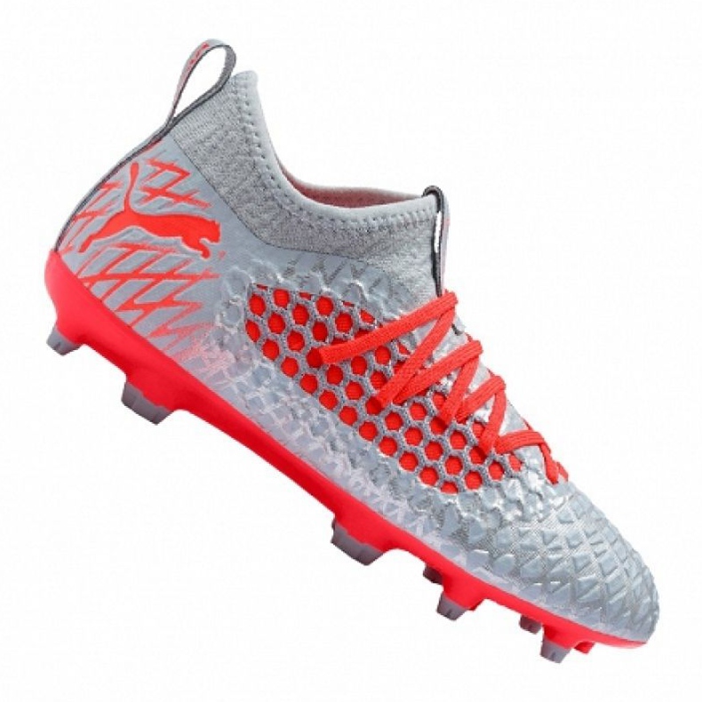 Kopačke za nogomet Puma Future 4.3 Netfit Fg / Ag Jr 105693-01 raznobojna siva