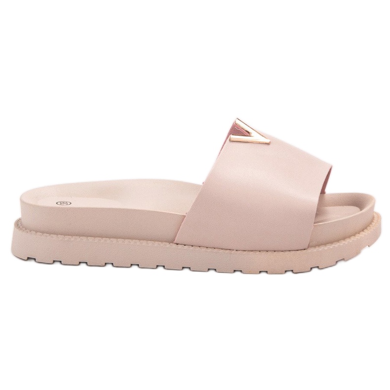 SHELOVET Papuče na platformi ružičasta