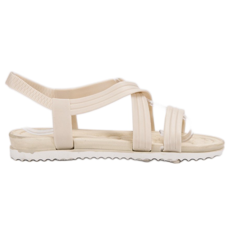 SHELOVET Klizne gumene sandale bijela